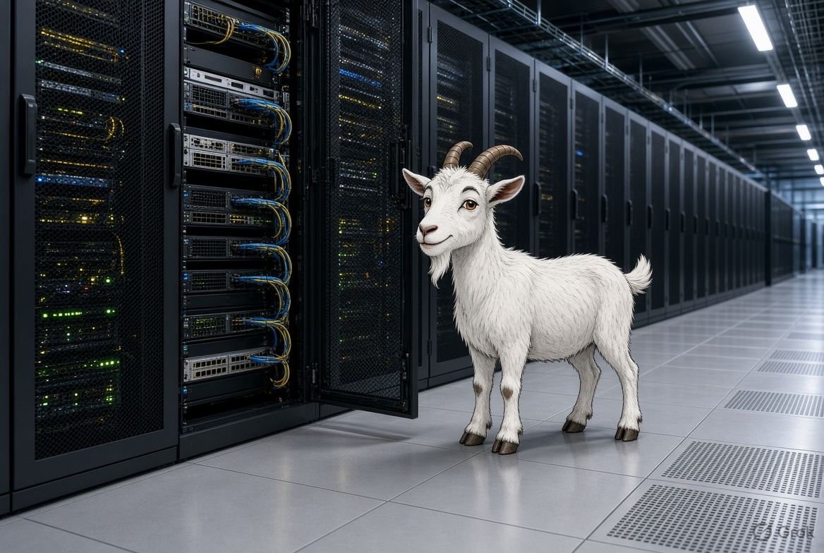 IT GOAT beside server infrastructure